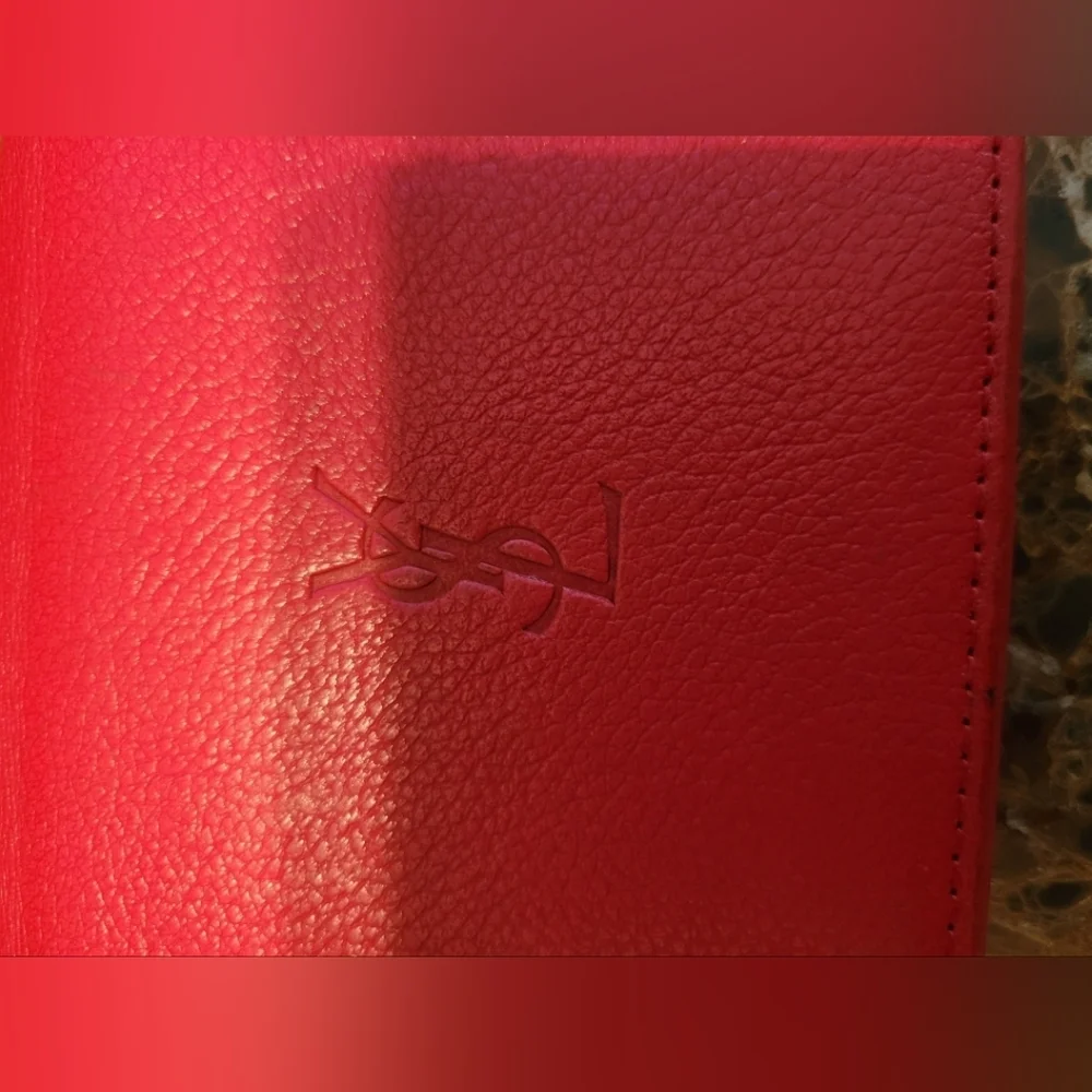 YSL red leather wallet - Picture 9 of 10